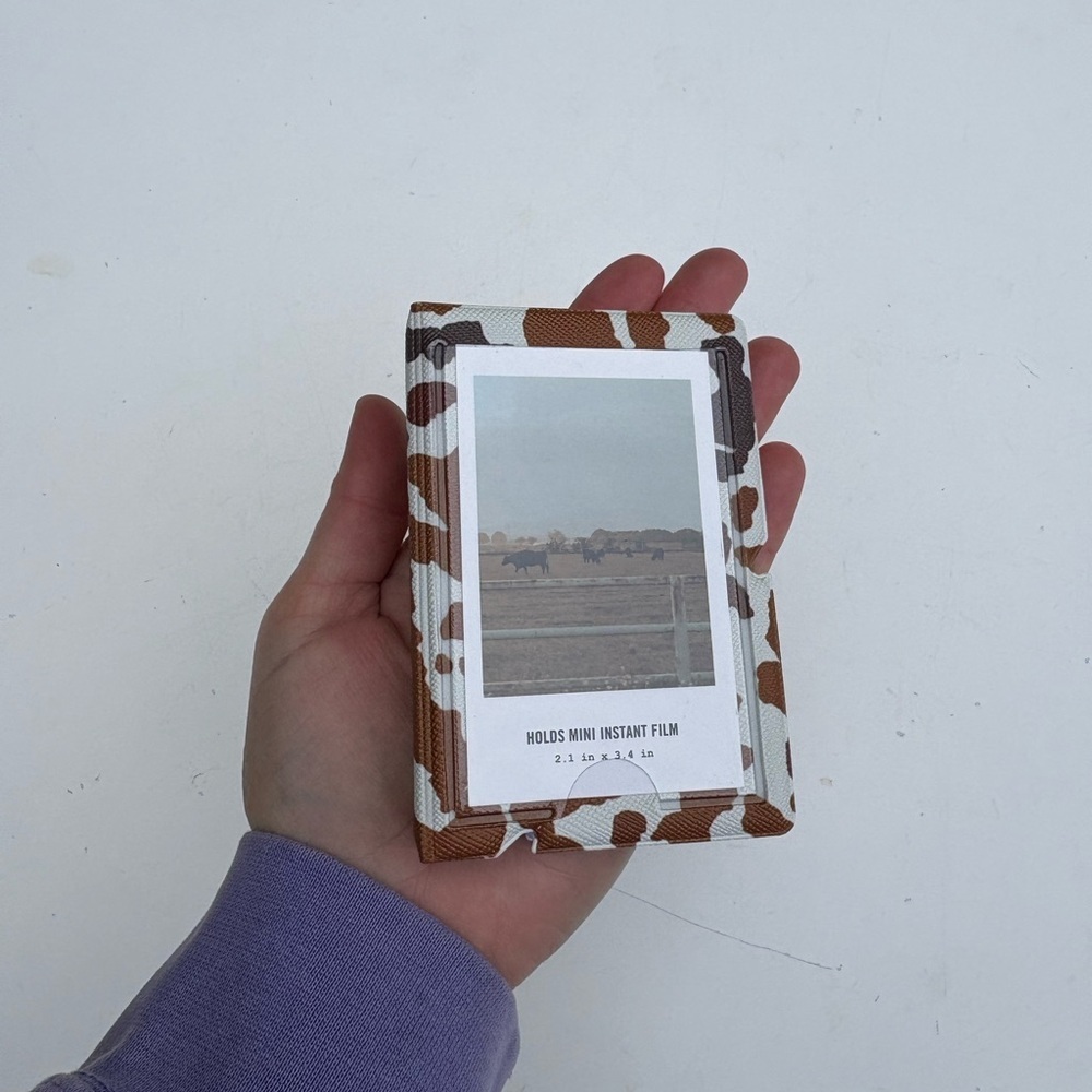 NWT Urban Outfitters Cow Print Instax Mini Photo Album - Picture 9 of 9